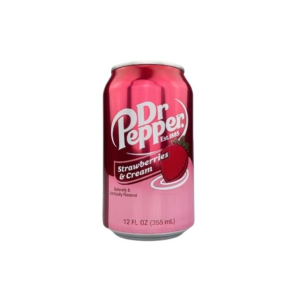 Gazuotas gėrimas DR PEPPER STRAWBERRIES CREAM, 355ml.