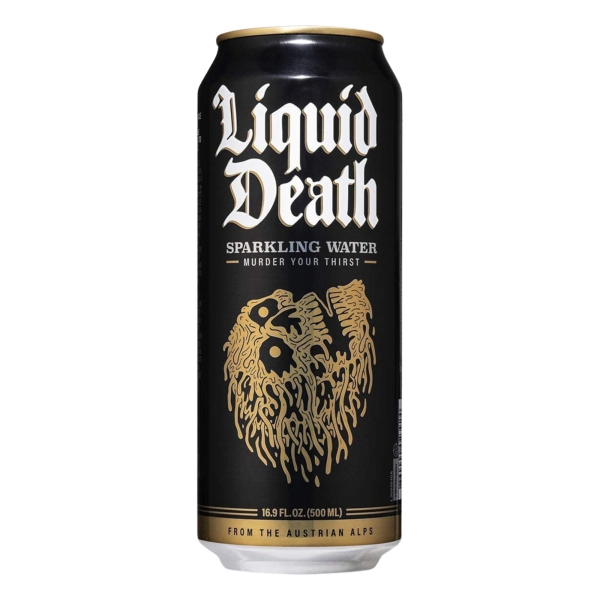 Gazuotas gėrimas LIQUID DEATH SPARKLING WATER, 500ml.