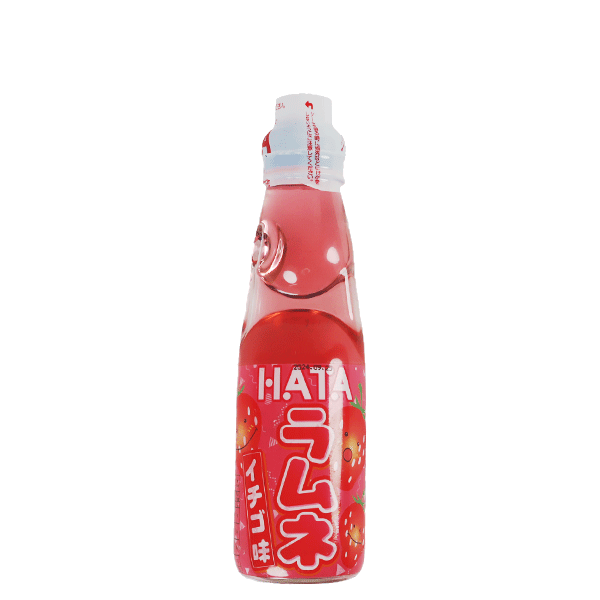 Gazuotas gėrimas RAMUNE STRAWBERRY, 200ml. Gazuotas gėrimas RAMUNE STRAWBERRY, 200ml.