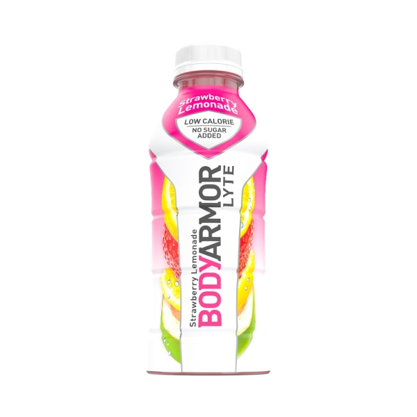 Negazuotas gėrimas BODYARMOR ZERO SUGAR STRAWBERRY LEMONADE, 473ml.