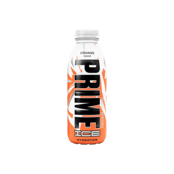 Negazuotas gėrimas PRIME ICE HYDRATION ORANGE, 500ml.