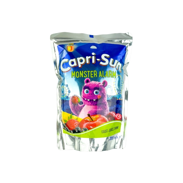 Sulčių gėrimas CAPRI SUN MONSTER ALARM, 200ml. Sulčių gėrimas CAPRI SUN MONSTER ALARM, 200ml.