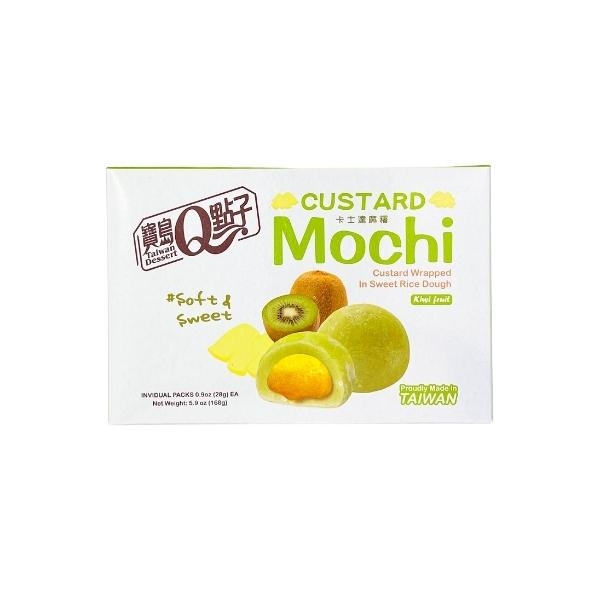 Pyragėliai MOCHI CUSTARD KIWI FRUIT, 168g. Pyragėliai MOCHI CUSTARD KIWI FRUIT, 168g.