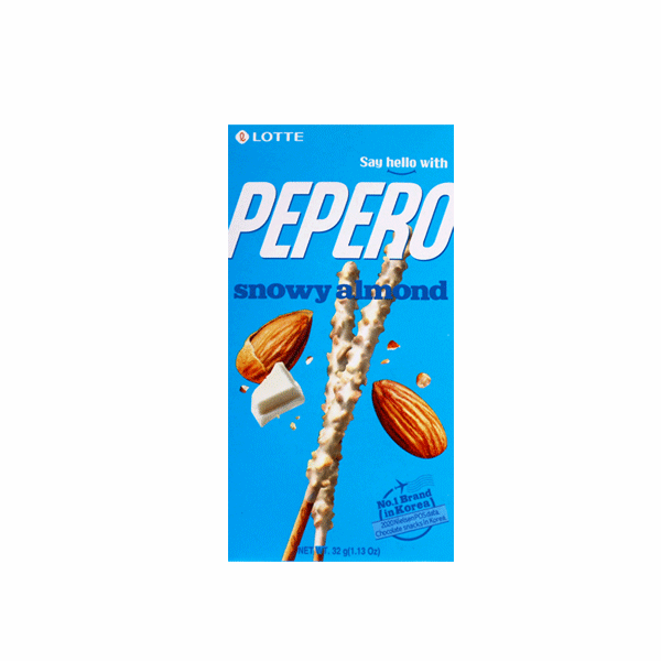 Lazdelės PEPERO SNOWY ALMOND, 32g.
