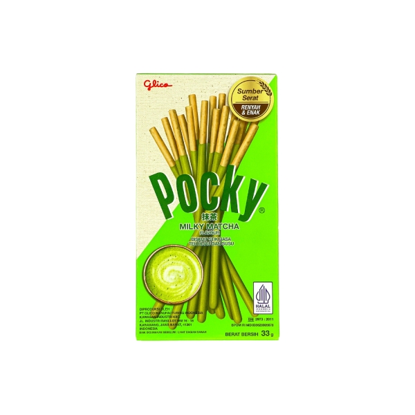 Lazdelės POCKY MILKY MATCHA GREEN TEA, 33g.