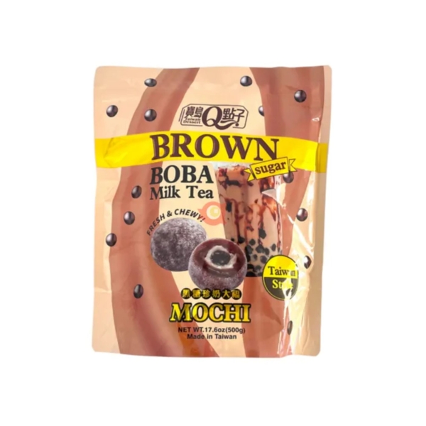 Pyragėliai MOCHI BROWN BOBA MILK TEA, 500g.