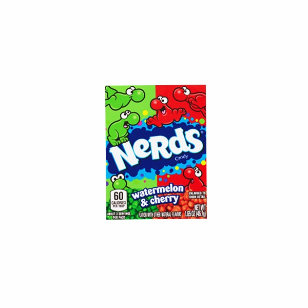 Saldainiai NERDS WATERMELON & CHERRY, 46,7g. Saldainiai NERDS WATERMELON & CHERRY, 46,7g.
