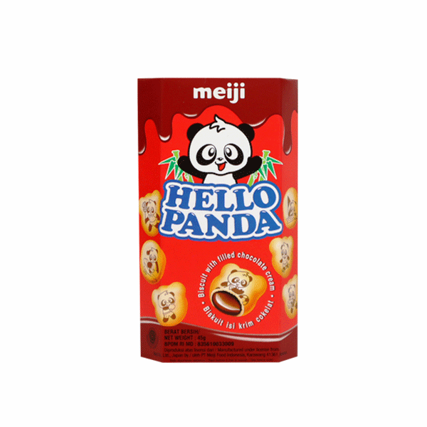Sausainiai HELLO PANDA CHOCOLATE POUCH, 45g. Sausainiai HELLO PANDA CHOCOLATE POUCH, 45g.