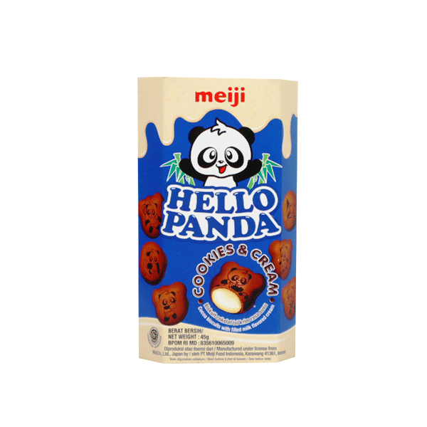 Sausainiai HELLO PANDA COOKIES AND CREAM, 45g. Sausainiai HELLO PANDA COOKIES AND CREAM, 45g.