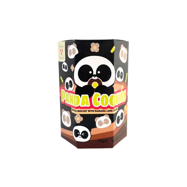 Sausainiai PANDA COOKIES CHOCO WITH BANANA LAVA, 40g.