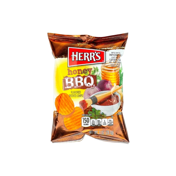 Traškučiai HERR''S HONEY BBQ, 28,4g. Traškučiai HERR''S HONEY BBQ, 28,4g.